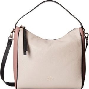 Kate Spade New York Charles Street Small Haven Bag Makeup Pink/Black/Pebble